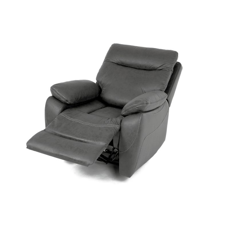 Elektrické relaxačné kreslo sivé, TV-4094 GREY3, polohovateľné