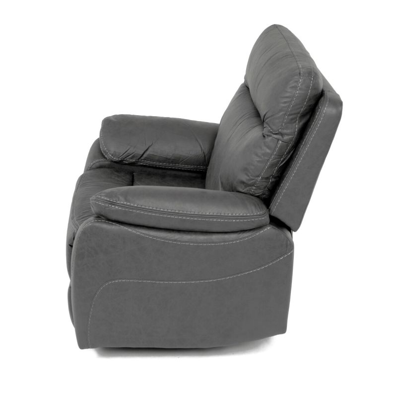 Elektrické relaxačné kreslo sivé, TV-4094 GREY3, polohovateľné
