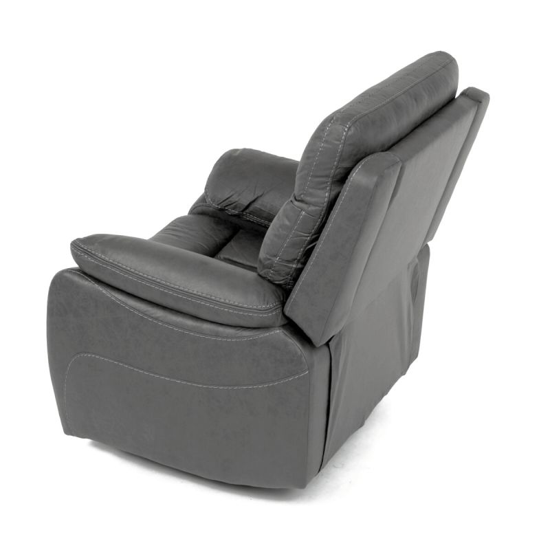 Elektrické relaxačné kreslo sivé, TV-4094 GREY3, polohovateľné