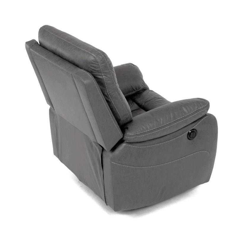 Elektrické relaxačné kreslo sivé, TV-4094 GREY3, polohovateľné