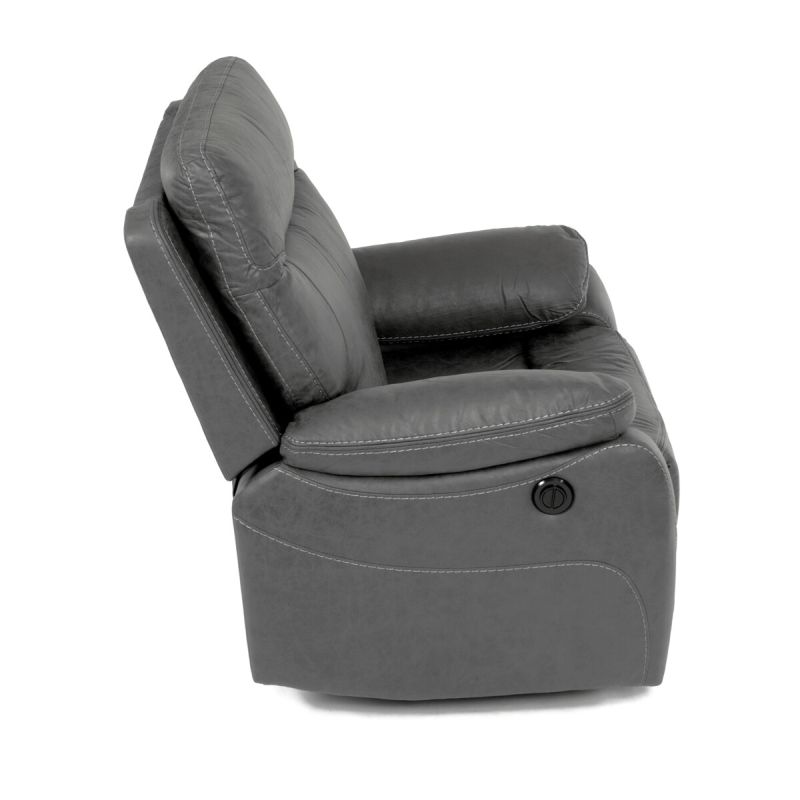 Elektrické relaxačné kreslo sivé, TV-4094 GREY3, polohovateľné
