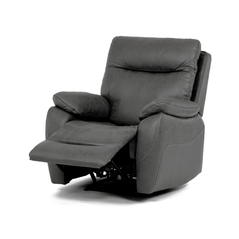 Elektrické relaxačné kreslo sivé, TV-4094 GREY3, polohovateľné