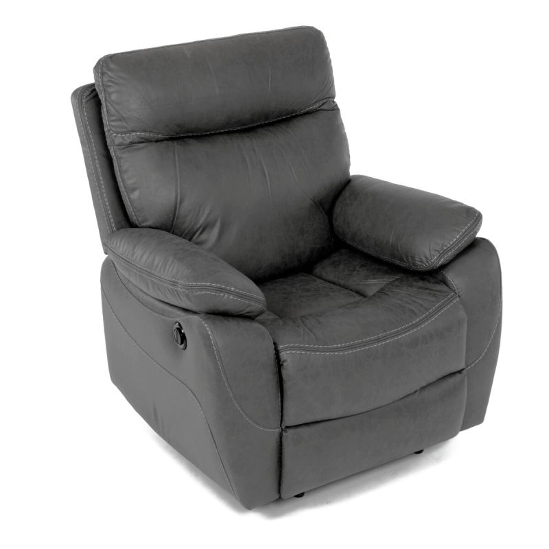 Elektrické relaxačné kreslo sivé, TV-4094 GREY3, polohovateľné