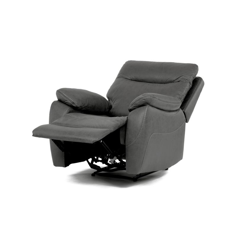 Elektrické relaxačné kreslo sivé, TV-4094 GREY3, polohovateľné