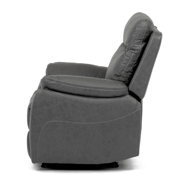 Elektrické relaxačné kreslo sivé, TV-4094 GREY3, polohovateľné