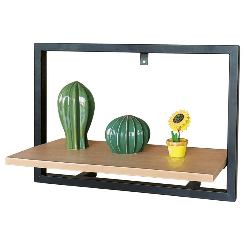 Polička, 50cm, kov, MDF, dub, P-072 OAK