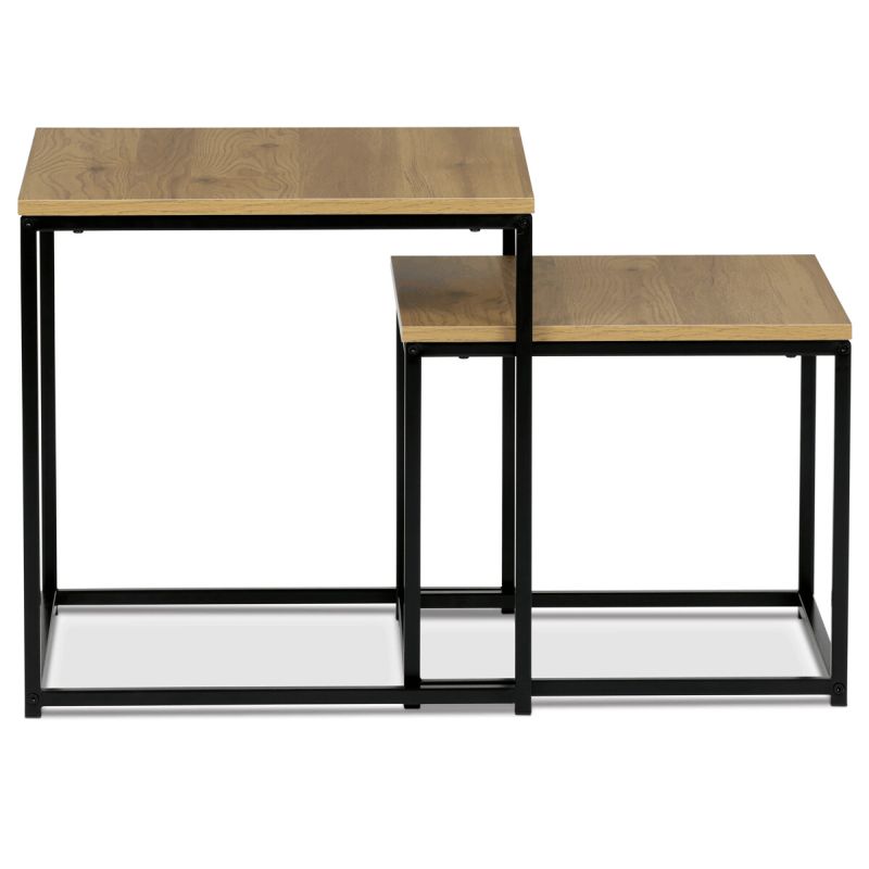 Set 2 ks stolíkov 50x50cm, MDF Divoký dub, AF-076 OAK