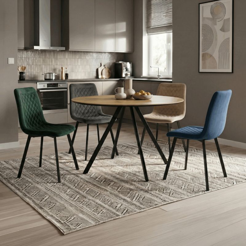 Jedálenská stolička, sivá, zamatová, látka, DCL-973 GREY4