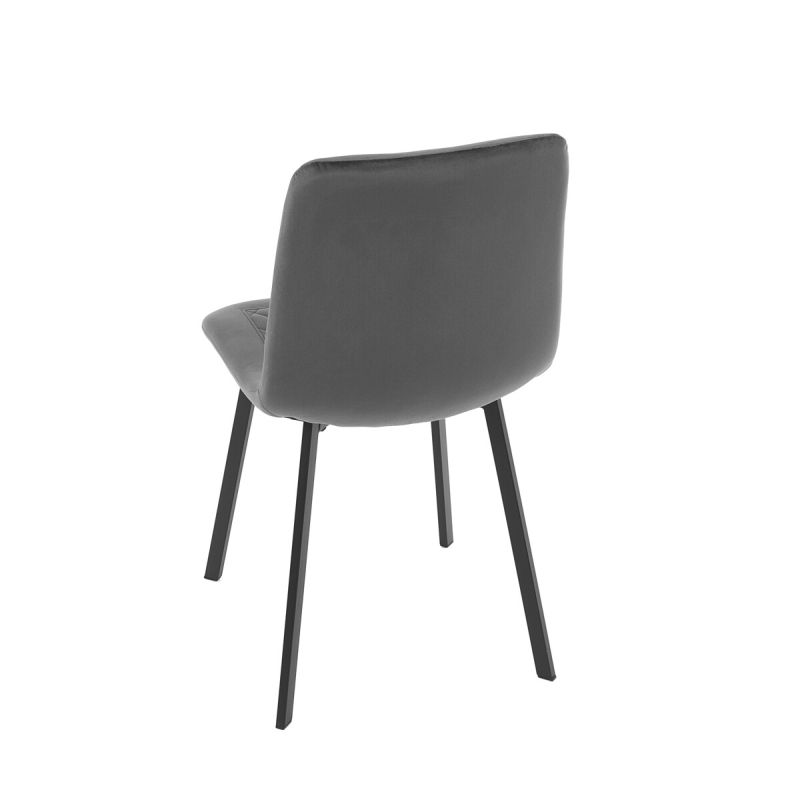 Jedálenská stolička, sivá, zamatová, látka, DCL-973 GREY4
