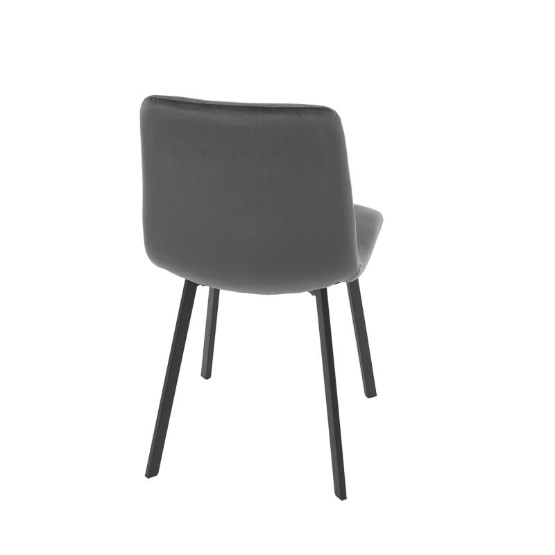 Jedálenská stolička, sivá, zamatová, látka, DCL-973 GREY4