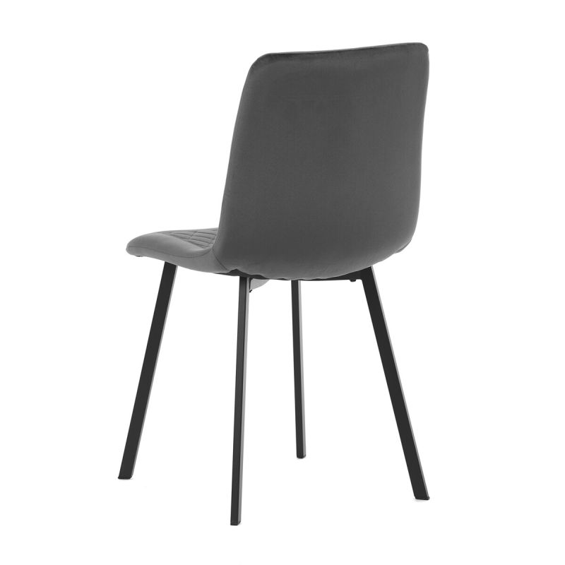 Jedálenská stolička, sivá, zamatová, látka, DCL-973 GREY4