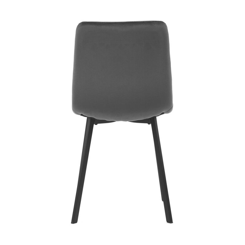 Jedálenská stolička, sivá, zamatová, látka, DCL-973 GREY4