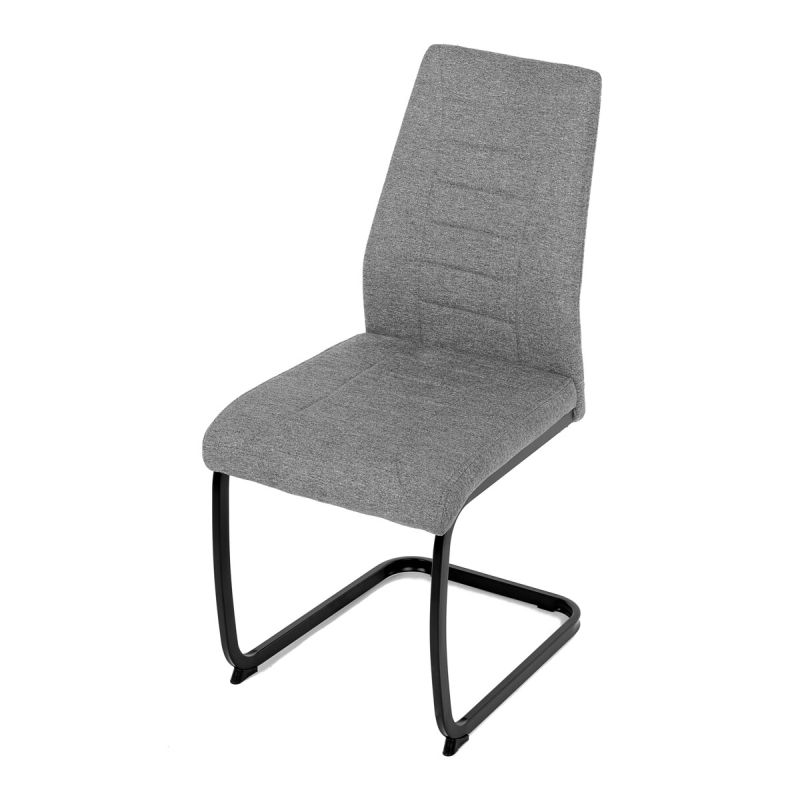 Jedálenská stolička, sivá, látka, DCL-438 GREY2