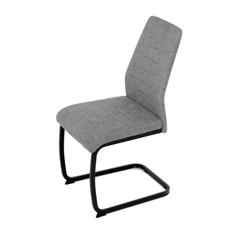 Jedálenská stolička, sivá, látka, DCL-438 GREY2