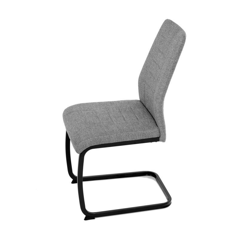 Jedálenská stolička, sivá, látka, DCL-438 GREY2