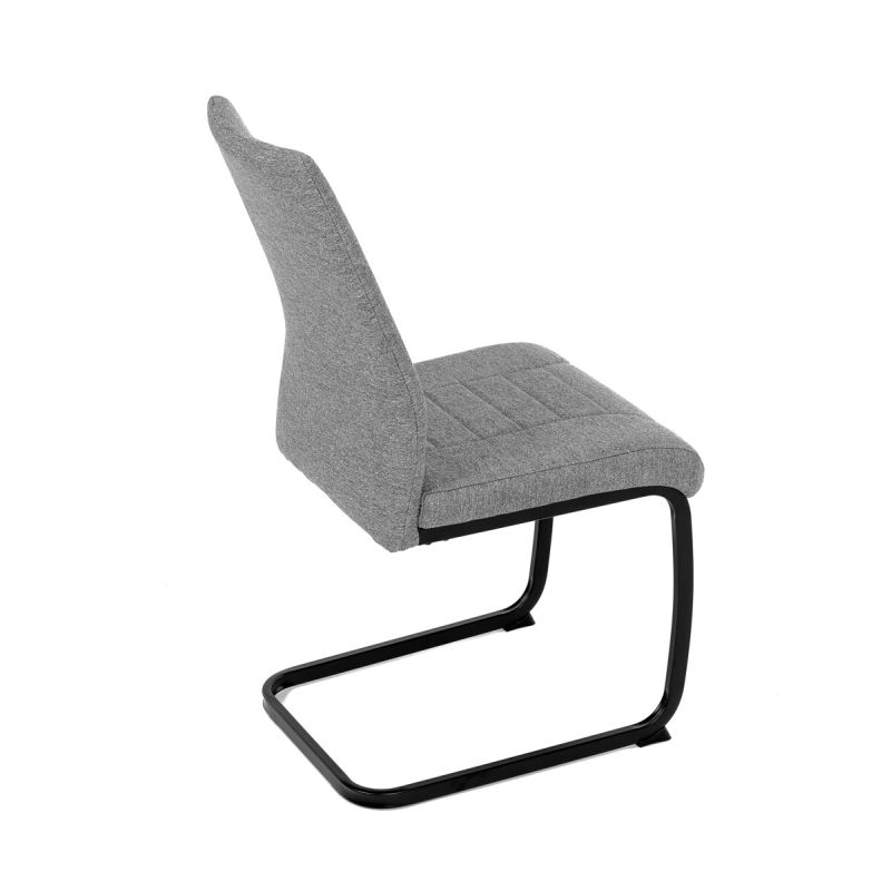 Jedálenská stolička, sivá, látka, DCL-438 GREY2