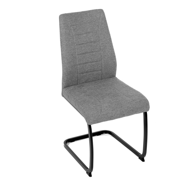 Jedálenská stolička, sivá, látka, DCL-438 GREY2