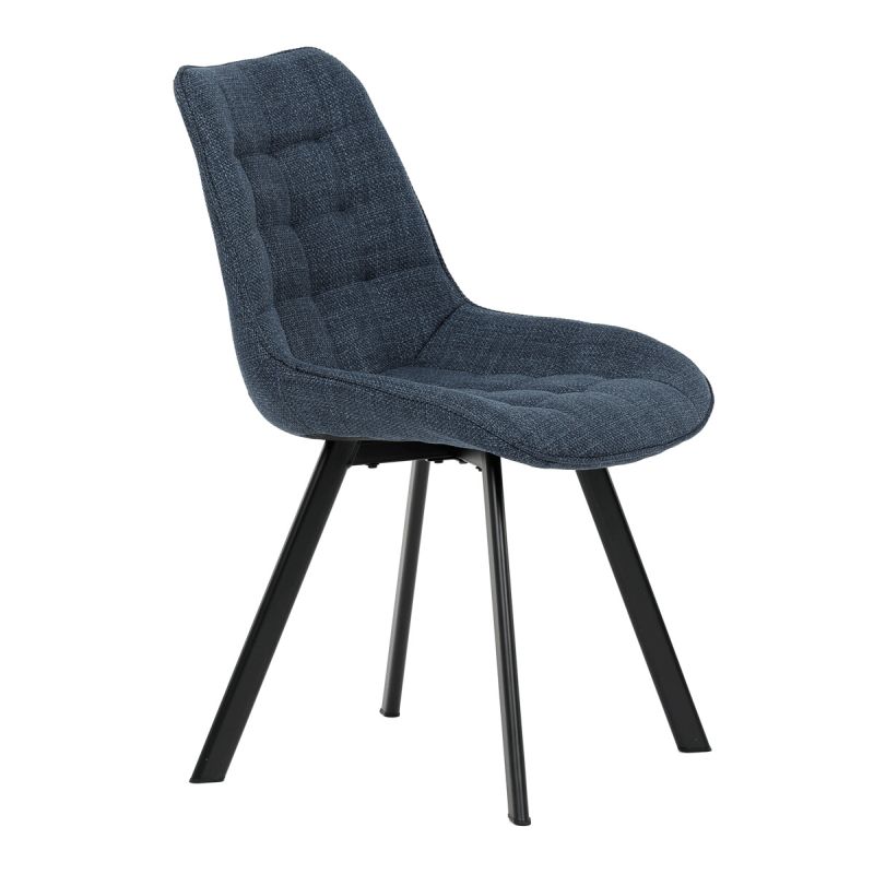 Jedálenská stolička, modrá, látka, HC-465 BLUE2