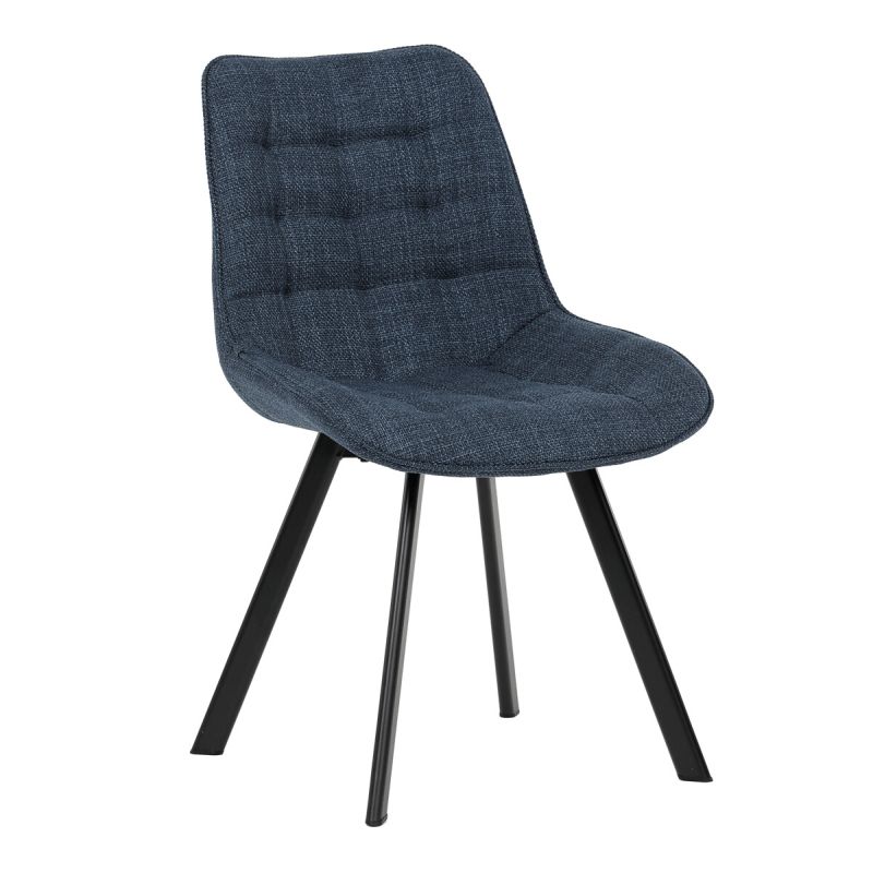 Jedálenská stolička, modrá, látka, HC-465 BLUE2
