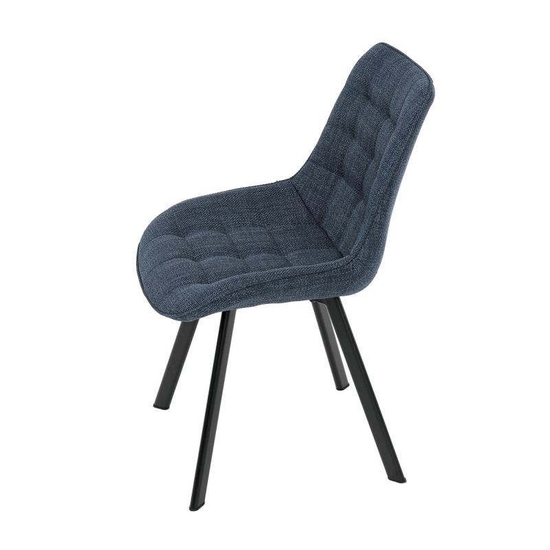Jedálenská stolička, modrá, látka, HC-465 BLUE2