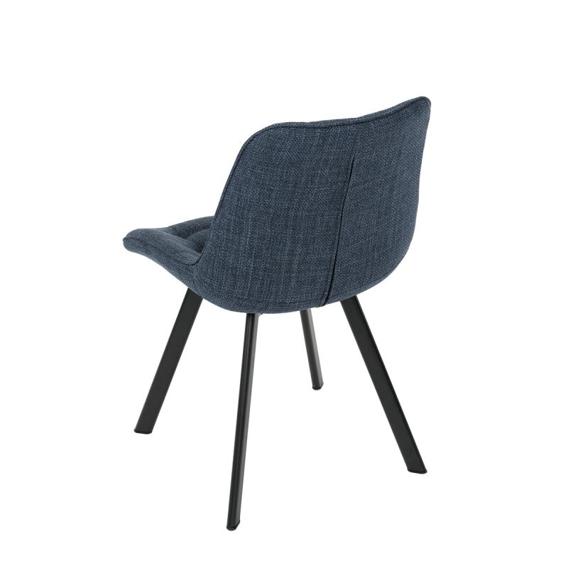 Jedálenská stolička, modrá, látka, HC-465 BLUE2