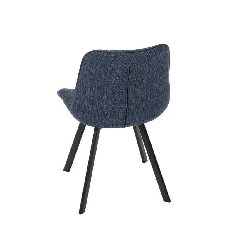 Jedálenská stolička, modrá, látka, HC-465 BLUE2