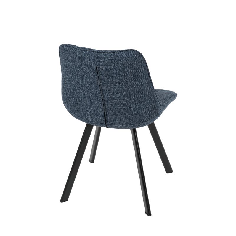 Jedálenská stolička, modrá, látka, HC-465 BLUE2