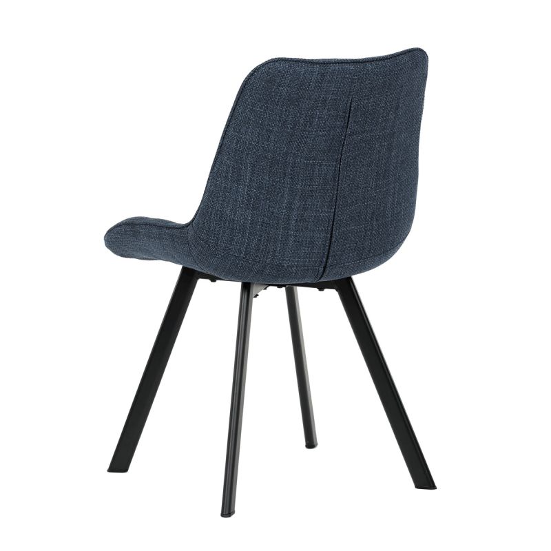 Jedálenská stolička, modrá, látka, HC-465 BLUE2