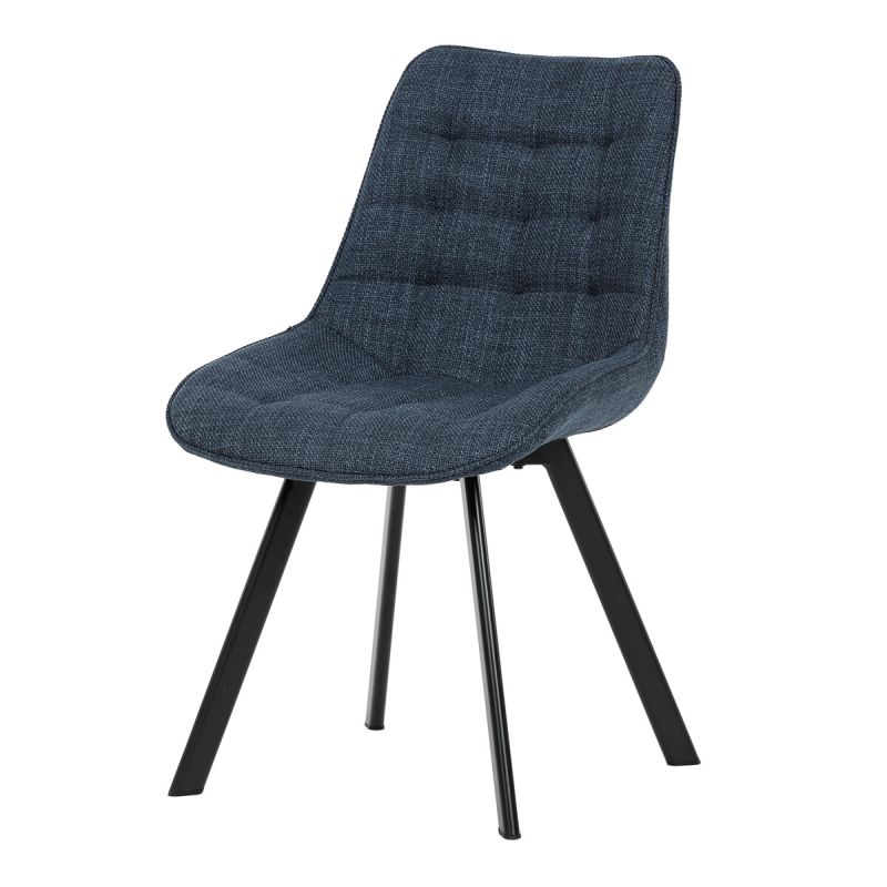 Jedálenská stolička, modrá, látka, HC-465 BLUE2