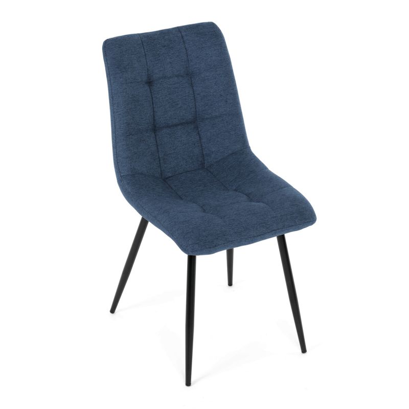 Jedálenská stolička, modrá, látka, DCL-193 BLUE2