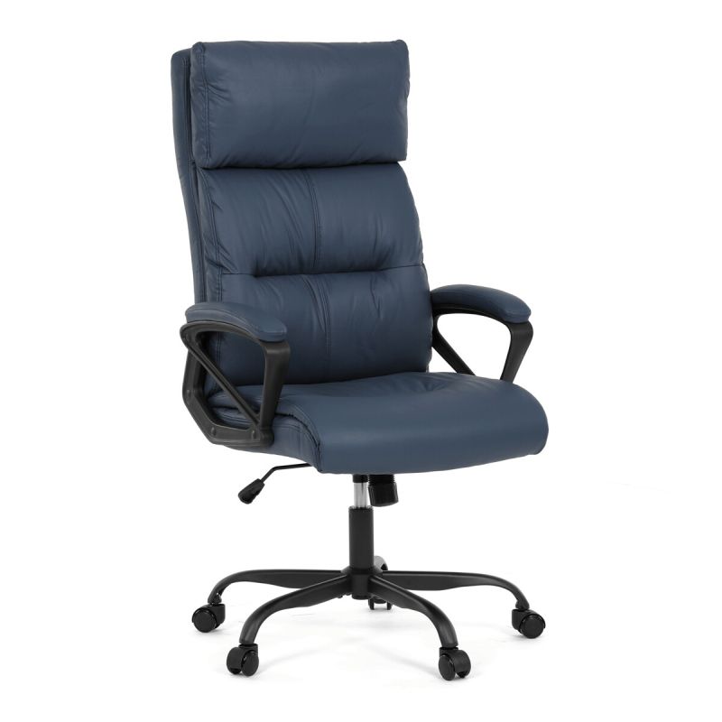Kancelárske kreslo, modrá, ekokoža, 120 kg, KA-Y346 BLUE