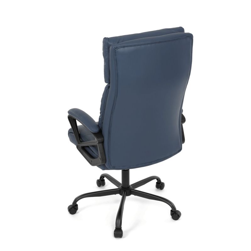 Kancelárske kreslo, modrá, ekokoža, 120 kg, KA-Y346 BLUE