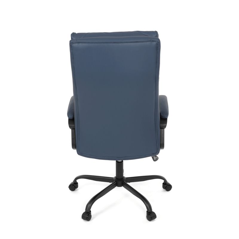 Kancelárske kreslo, modrá, ekokoža, 120 kg, KA-Y346 BLUE