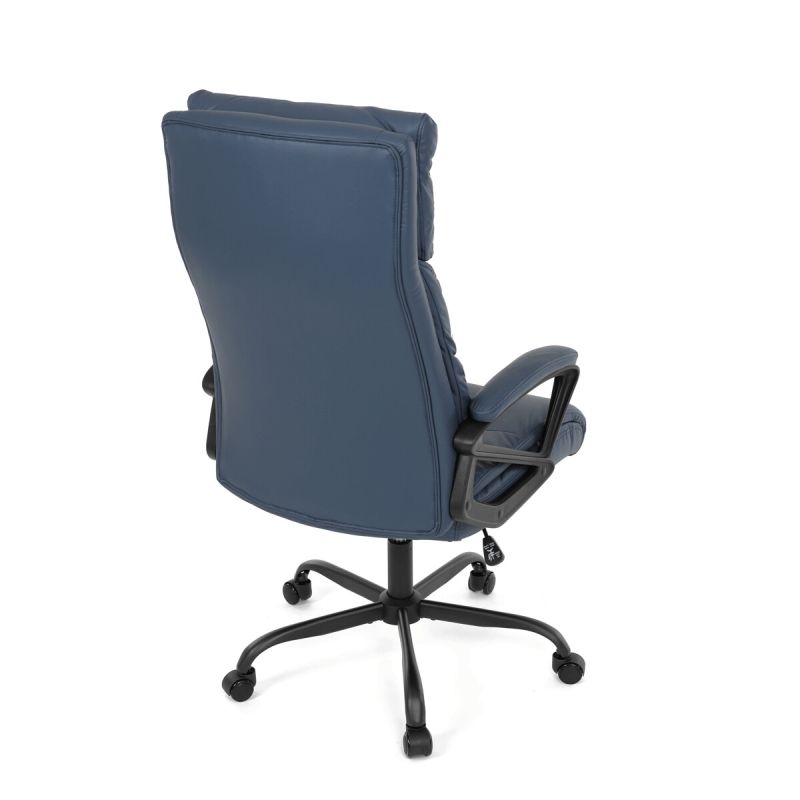 Kancelárske kreslo, modrá, ekokoža, 120 kg, KA-Y346 BLUE