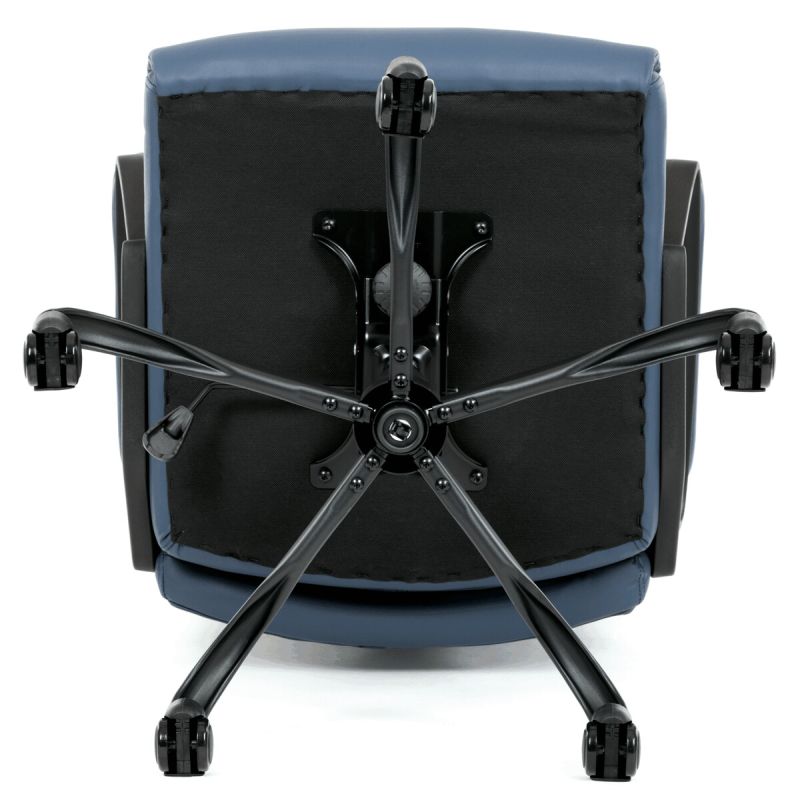 Kancelárske kreslo, modrá, ekokoža, 120 kg, KA-Y346 BLUE