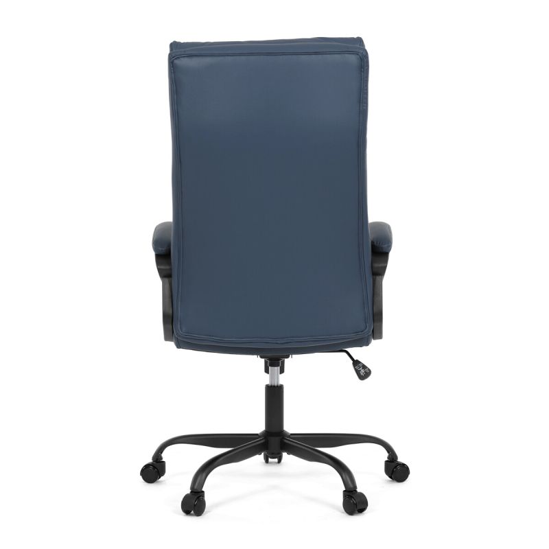 Kancelárske kreslo, modrá, ekokoža, 120 kg, KA-Y346 BLUE