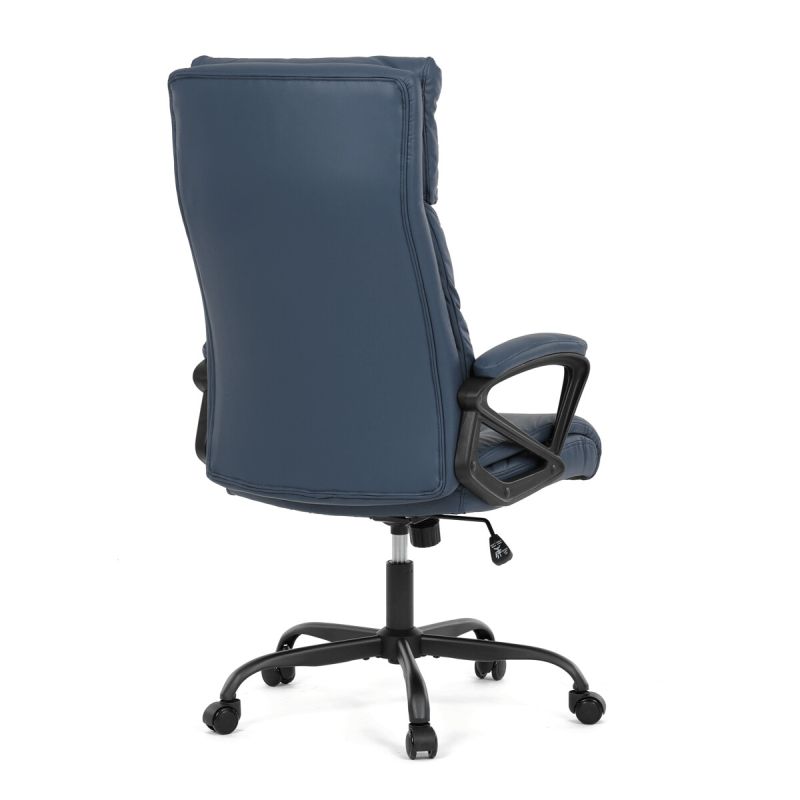 Kancelárske kreslo, modrá, ekokoža, 120 kg, KA-Y346 BLUE