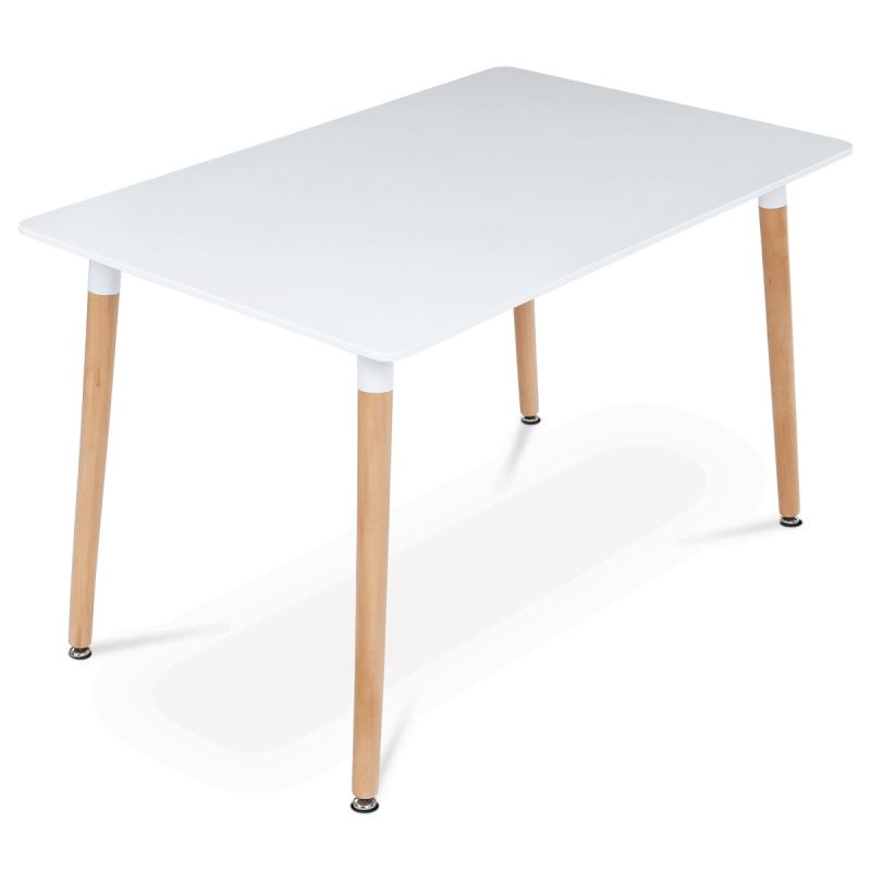 Jedálenský stôl, 120x80cm, MDF, biela, DT-304 WT