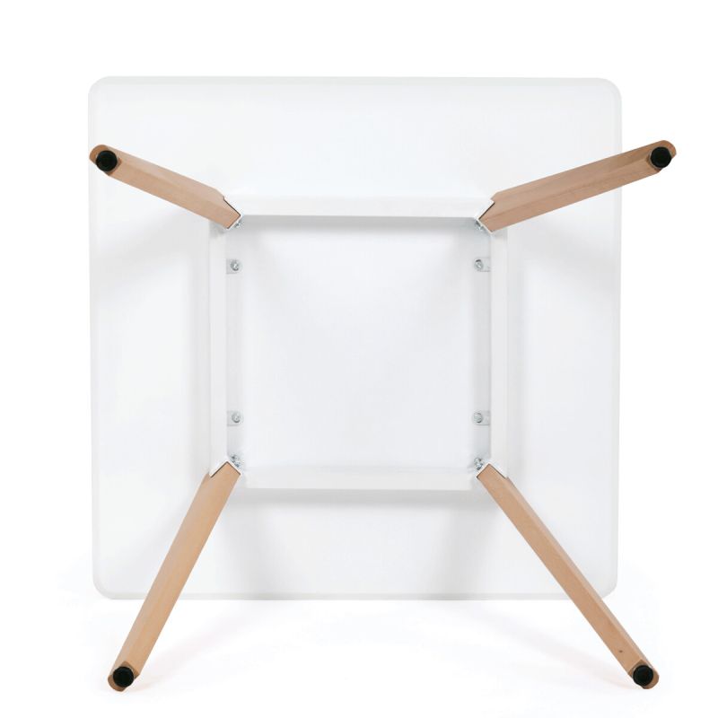 Jedálenský stôl, 80x80cm, MDF, biela, DT-312 WT