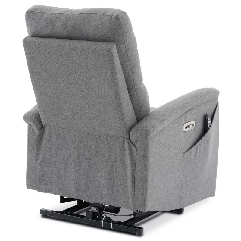 Elektrické polohovateľné masážne kreslo sivé, TV-929 GREY2