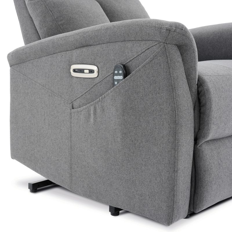Elektrické polohovateľné masážne kreslo sivé, TV-929 GREY2
