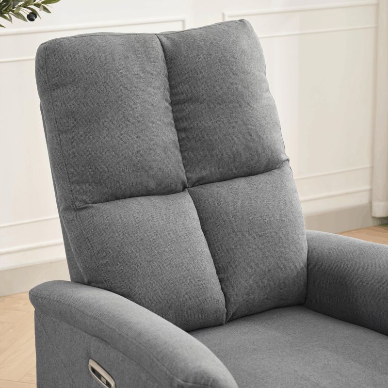 Elektrické polohovateľné masážne kreslo sivé, TV-929 GREY2