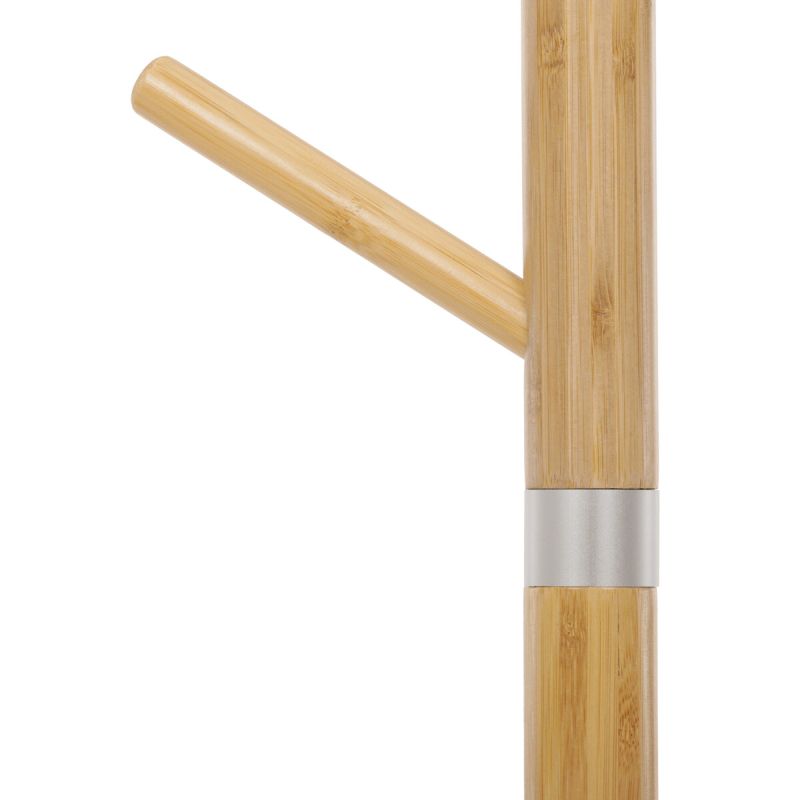 Vešiak stojanový, 175cm, bambus, prírodný, biely, DR-N1006 WT