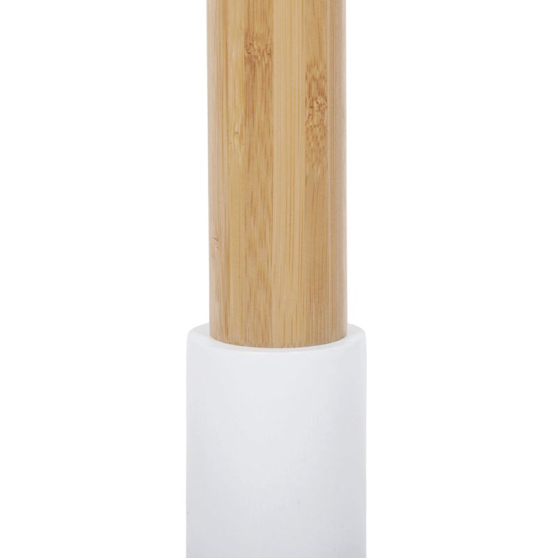 Vešiak stojanový, 175cm, bambus, prírodný, biely, DR-N1006 WT