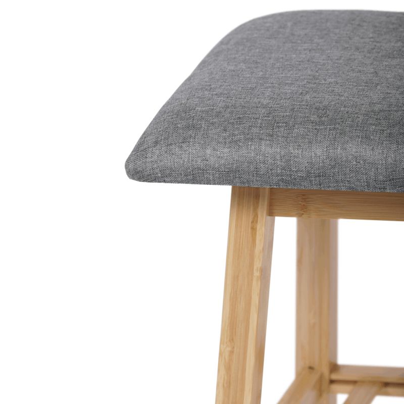 Botník, 90cm, bambus, prírodný, látka, DR-N1012 GREY2