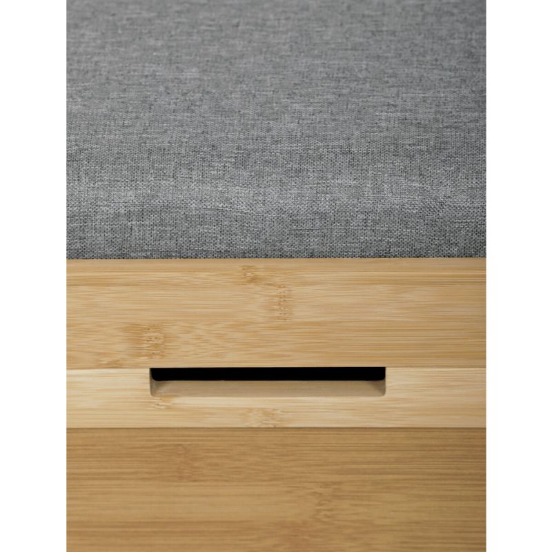 Botník, 60cm, bambus, prírodný, látka, DR-N1014 GREY2