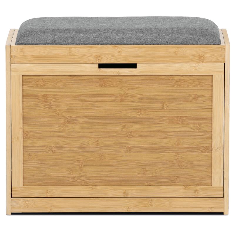 Botník, 60cm, bambus, prírodný, látka, DR-N1014 GREY2