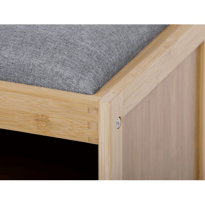 Botník, 60cm, bambus, prírodný, látka, DR-N1014 GREY2