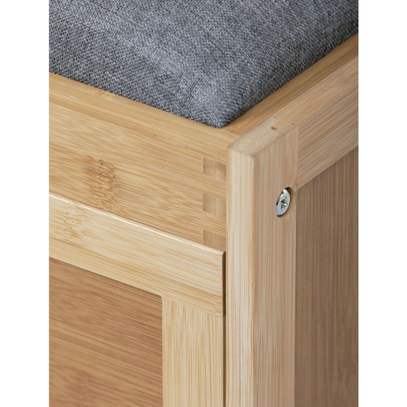 Botník, 60cm, bambus, prírodný, látka, DR-N1014 GREY2