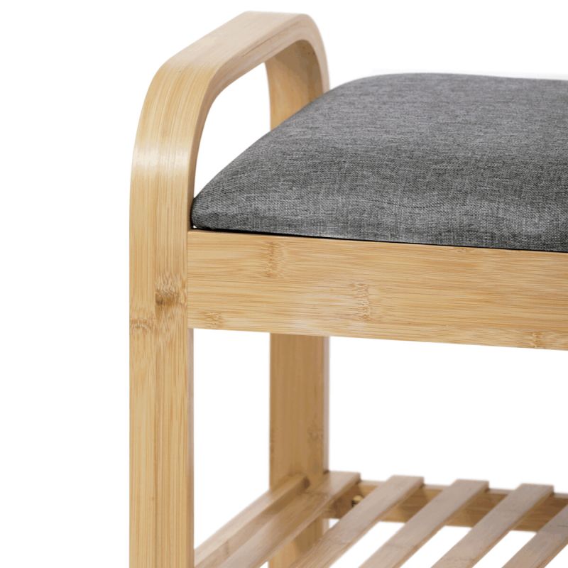 Botník, 91cm, bambus, prírodný, látka, DR-N1016 GREY2